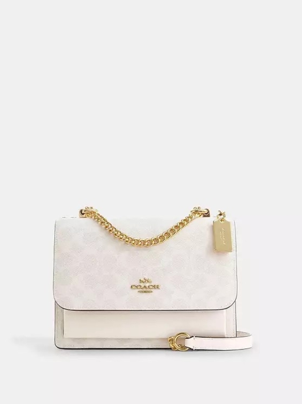NWT! Coach Klare Crossbody Bag In Signature Canvas In Gold/White/Chalk